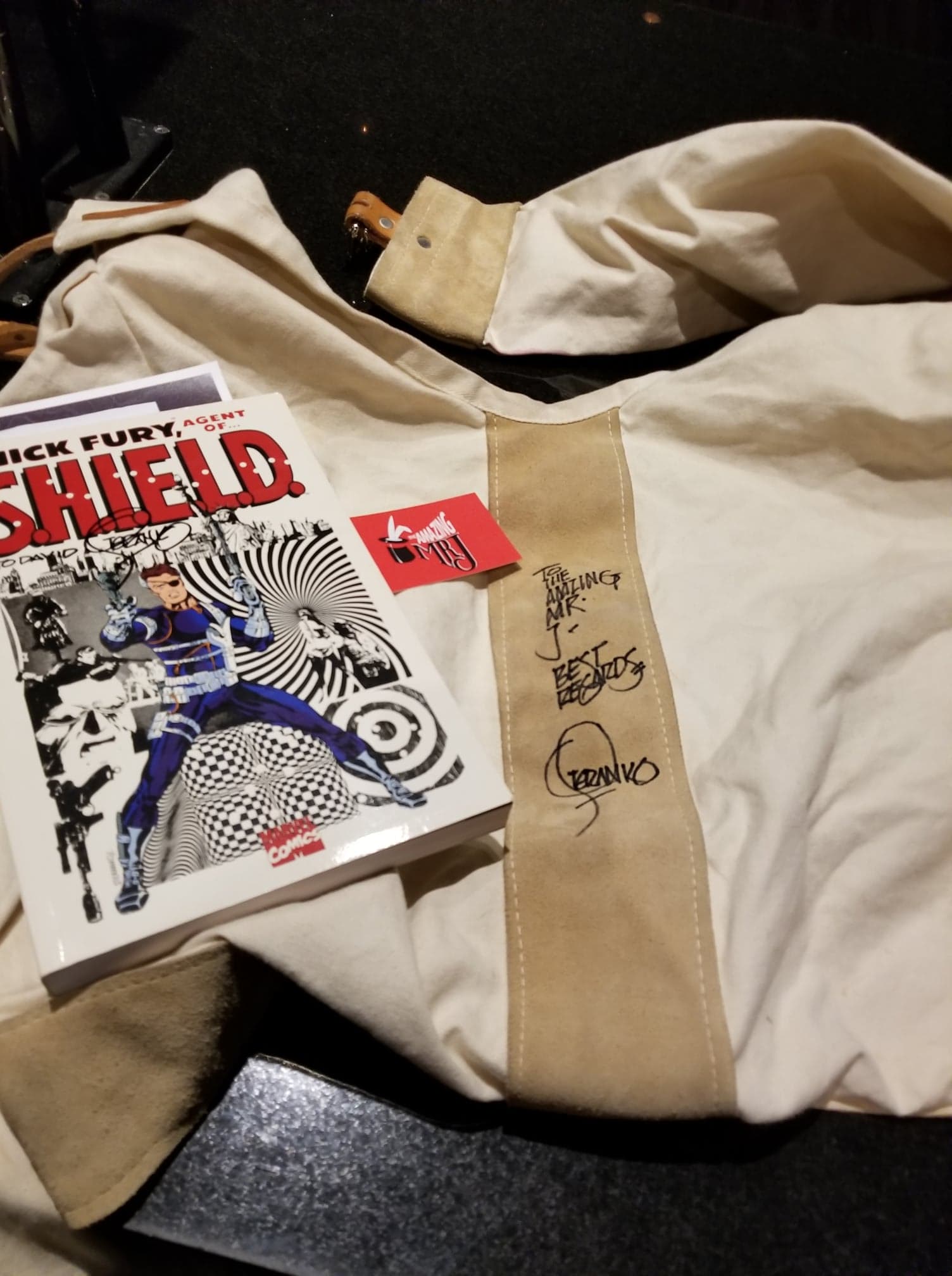 Jim Steranko (Signed book, and straight jacket!)