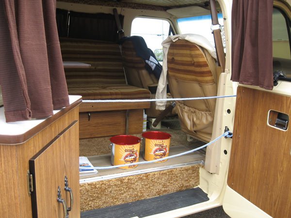 Terry Fox van (inside the van, where Terry slept most nights)