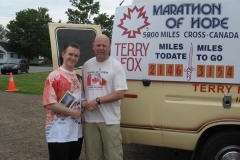 Terry Fox van (with Terry's older brother, Fred Fox)