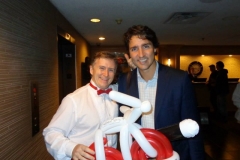 Justin Trudeau (Justin loved the magic and balloon!)