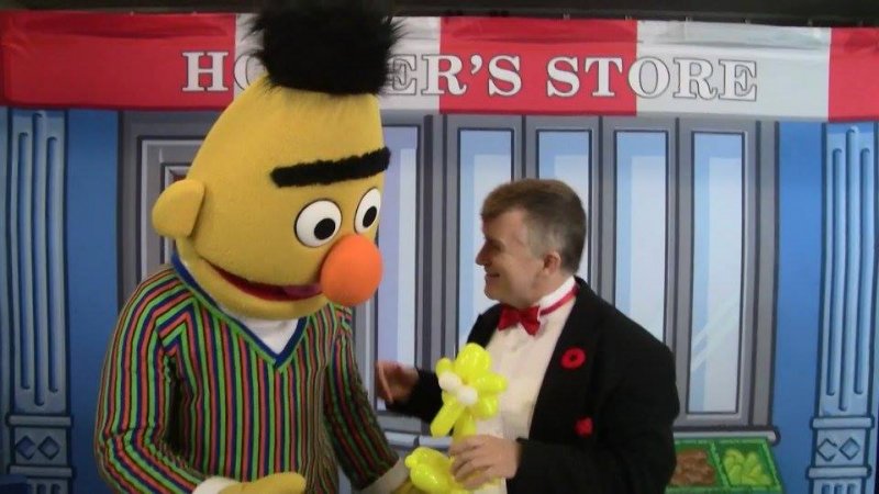 Sesame Street (Bert reacts to the Big Bird balloon)