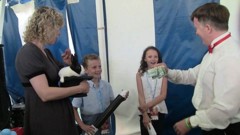 Natalie MacMaster (performing magic for the family!)