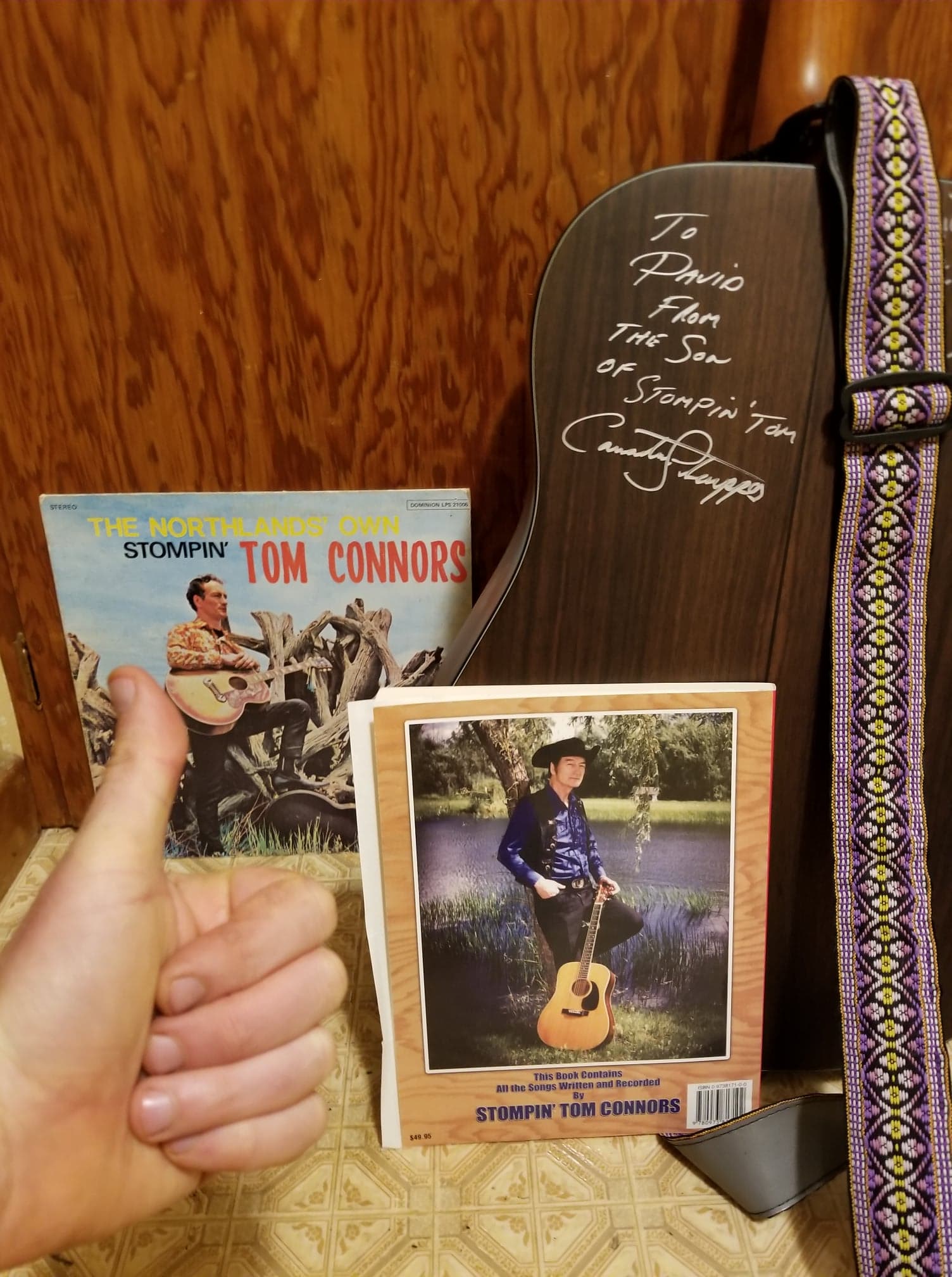 Stompin' Tom Connors (Son Taw Connors signed guitar!)