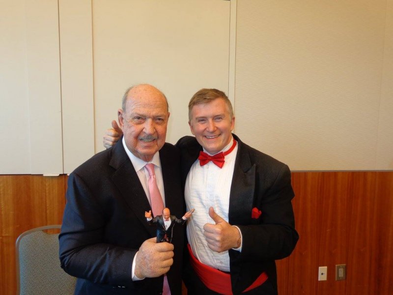 Mean Gene Okerlund (Holding our childhood toy)